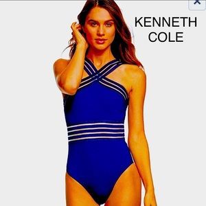 💯✅AUTHENTIC KENNETH COLE ONE PIECE BLUE SWIMSUIT